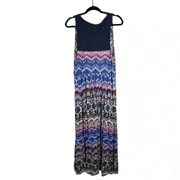 Lucky Brand Maxi Dress Cotton Blend Boho Southwestern Print Size 3X - Picture 7 of 7